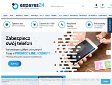 Tablet Screenshot of espares24.com